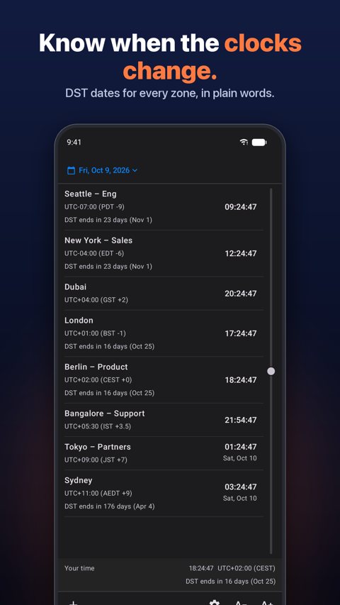 World Clocks 24 on Android